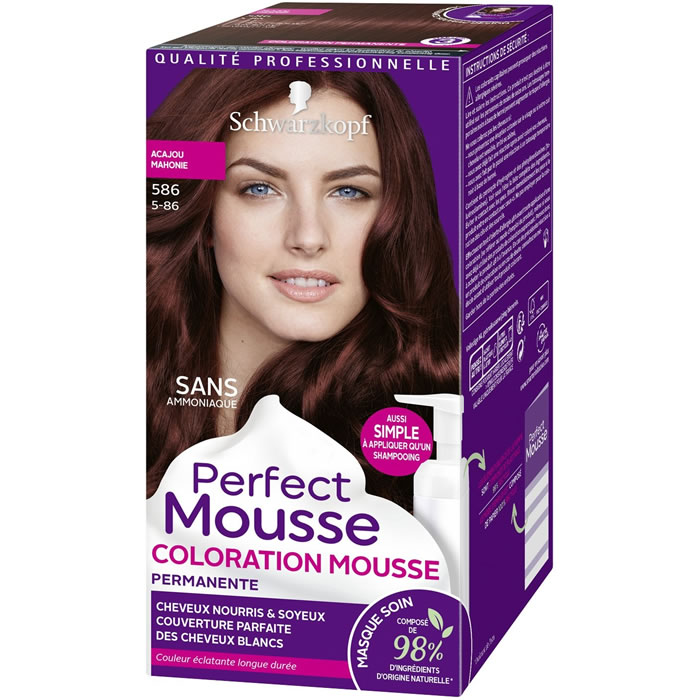 SCHWARZKOPF Perfect Mousse Coloration permanente acajou mahonie 586