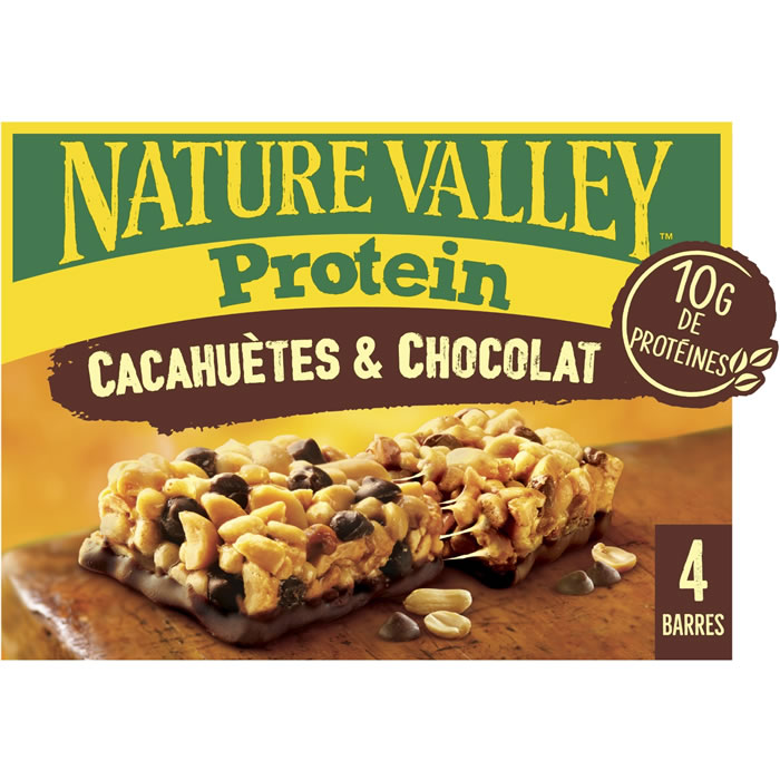 NATURE VALLEY Protein Barres céréalières chocolat et cacahuètes
