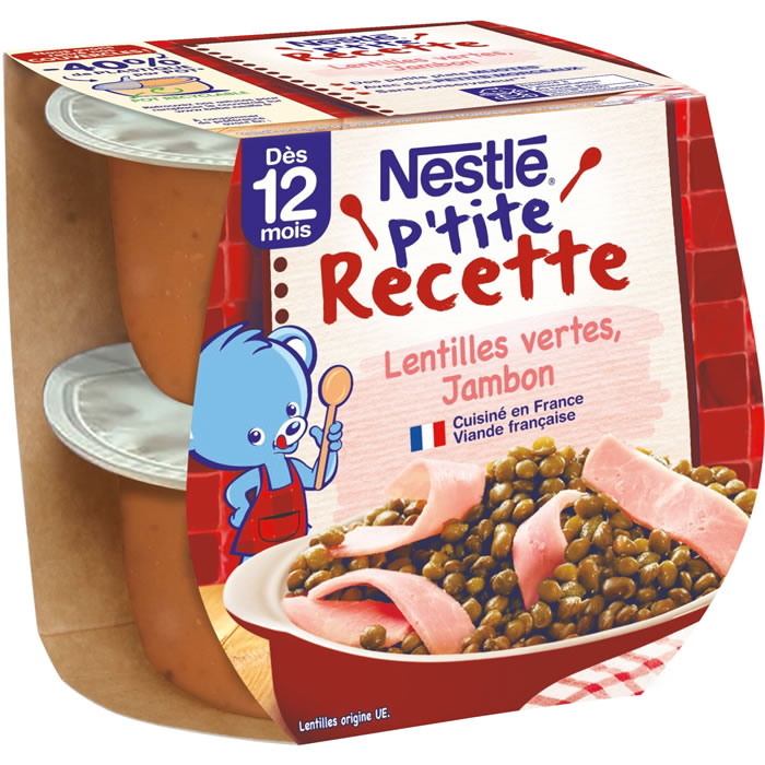 NESTLE P'tite Recette Lentilles et jambon dès 12 mois