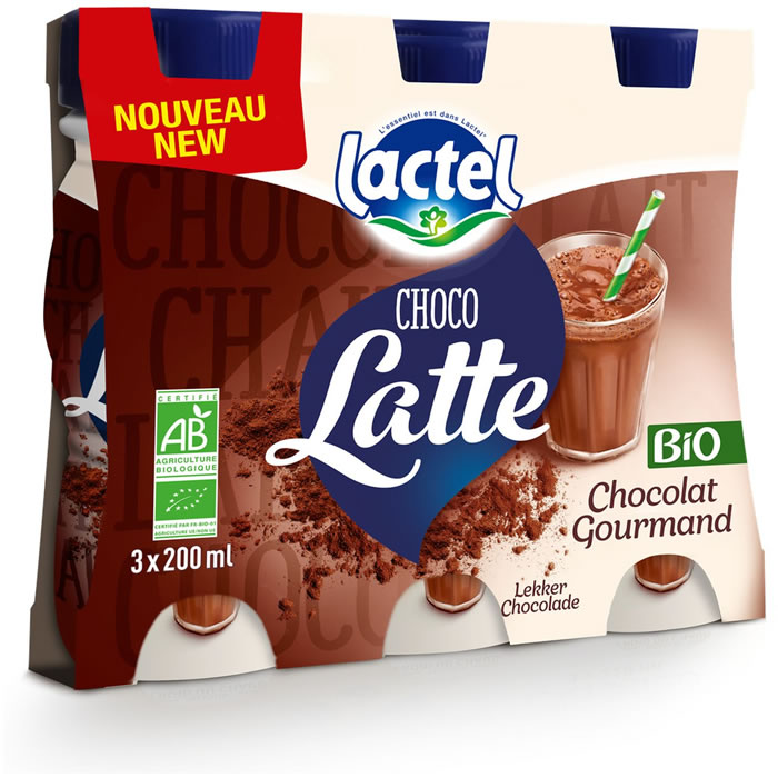LACTEL Choco Latte Boisson lactée au chocolat bio UHT