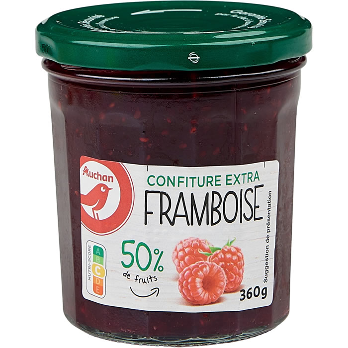 AUCHAN Confiture de framboises extra