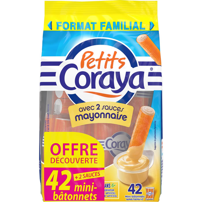 CORAYA Petits Bâtonnets de surimi et mayonnaise