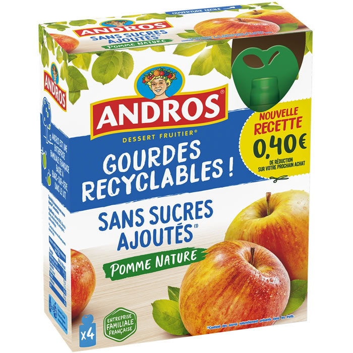 ANDROS Dessert pommes sans sucres ajoutés