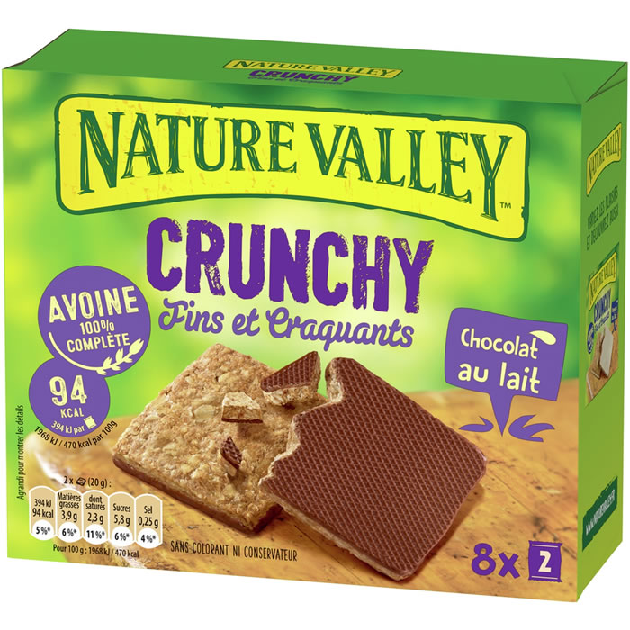 NATURE VALLEY Crunchy Biscuits fins au chocolat au lait