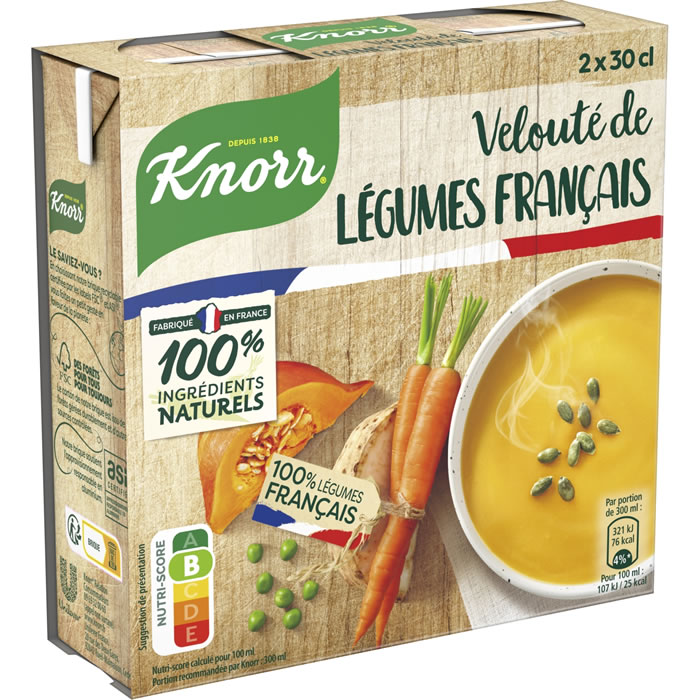 Roger de Lille - Soupe 8 légumes et boulettes Knorr brique 1 litre