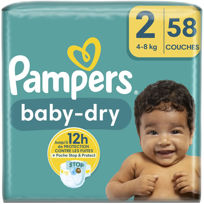 PAMPERS Baby-Dry Couches taille 2 (4-8 kg)