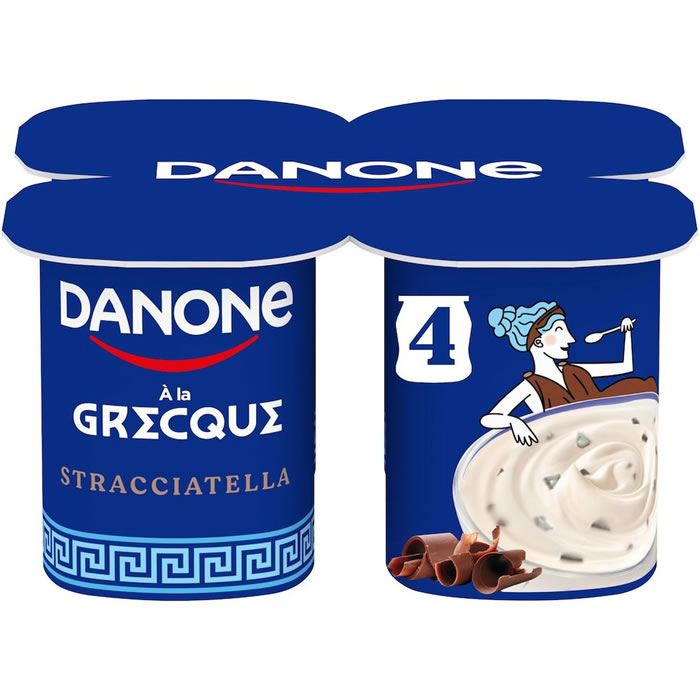 DANONE Yaourts à la grecque au stracciatella