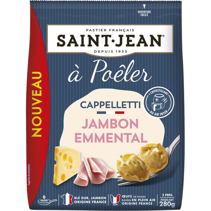 SAINT JEAN Cappelletti au jambon et emmental à poêler