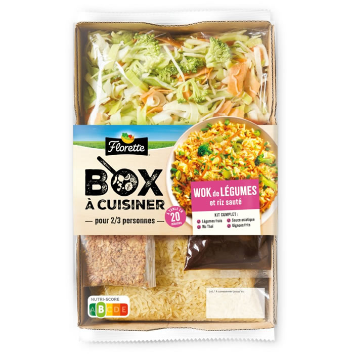 FLORETTE Wok de légumes et riz à cuisiner