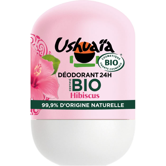 USHUAIA Polynésie Déodorant bille à l'hibiscus bio 24h