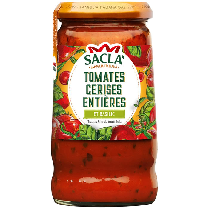 SACLA Sauce tomate cerises entières et basilic