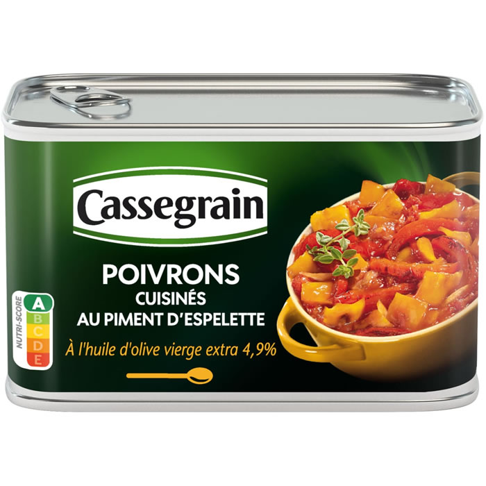 CASSEGRAIN Poivrons cuisinés au piment d'Espelette et huile d'olive