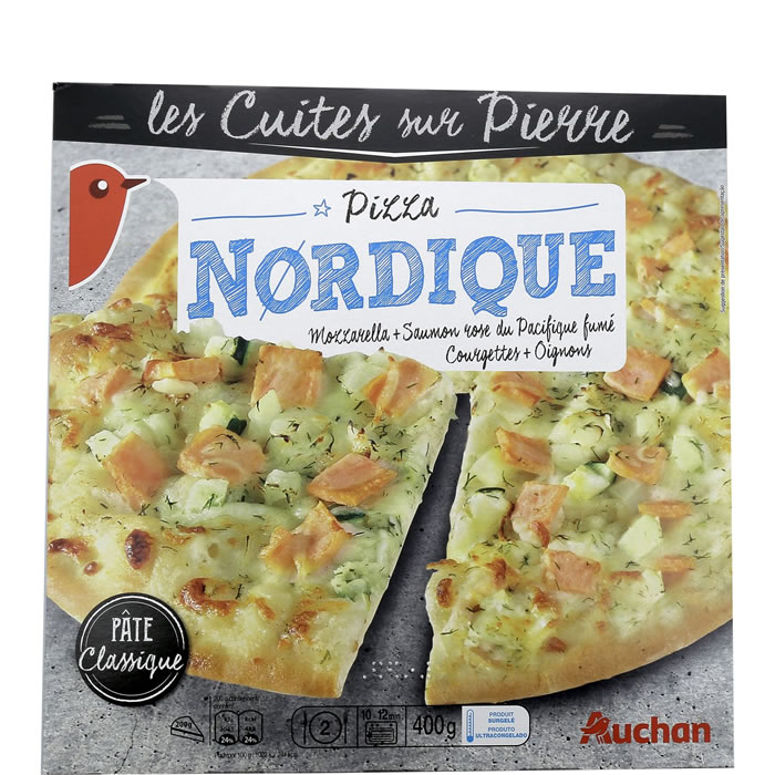 AUCHAN Les Cuites sur Pierre Pizza nordique