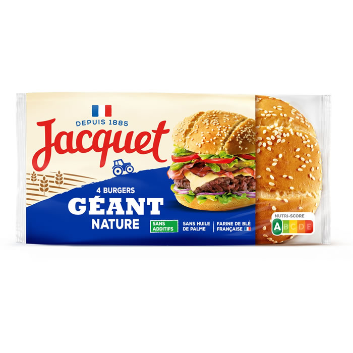 JACQUET Pains hamburgers géant nature