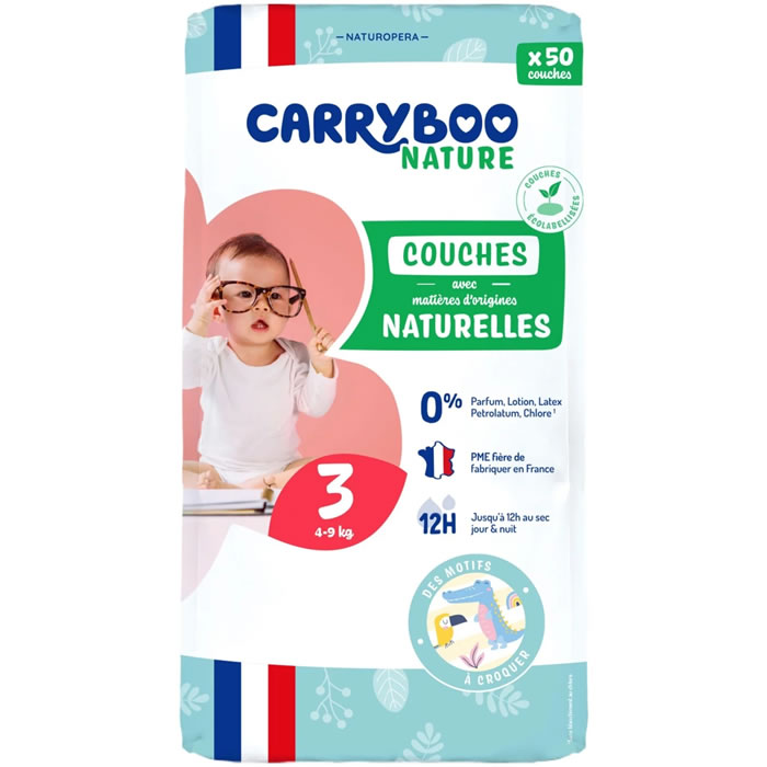 CARRYBOO Nature Couches taille 3 (4-9 kg)