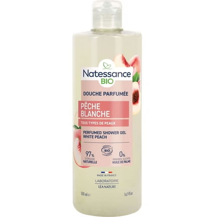 NATESSANCE Gel douche pêche blanche