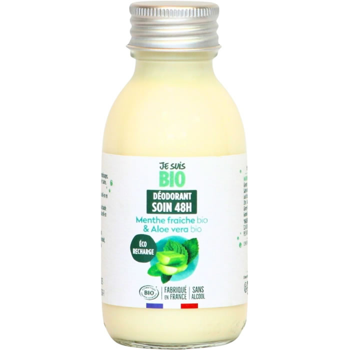 JE SUIS BIO Recharge déodorant bille à la menthe et aloe vera 48h bio