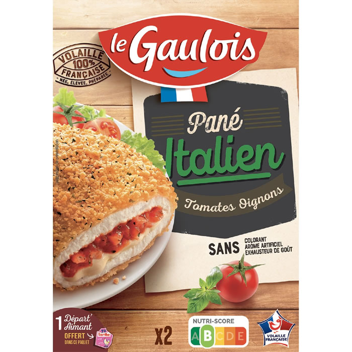 LE GAULOIS Pané au poulet à la tomate et oignons
