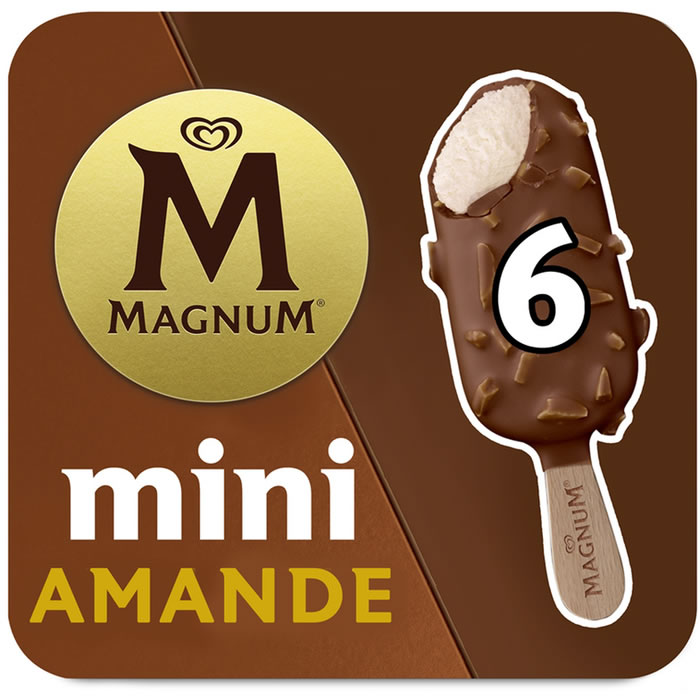 MAGNUM Mini Bâtonnets glacés aux amandes et chocolat