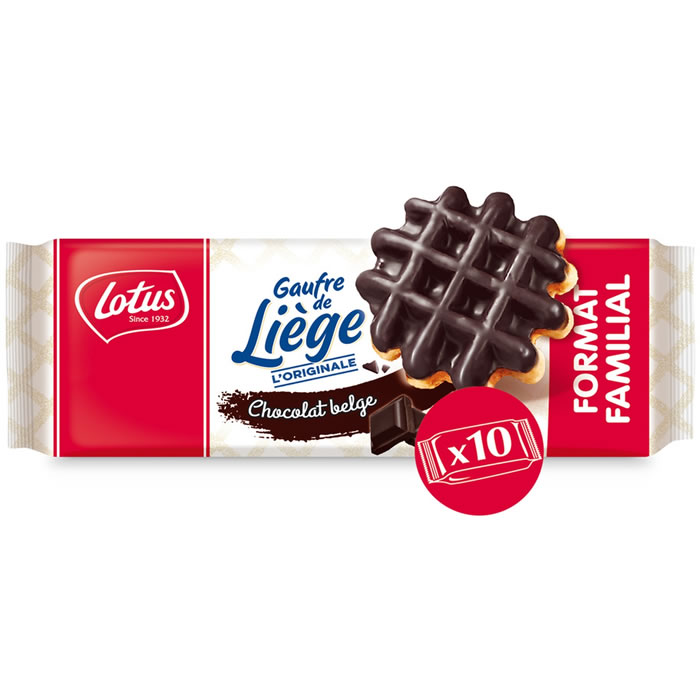 LOTUS Gaufres de Liège au chocolat belge