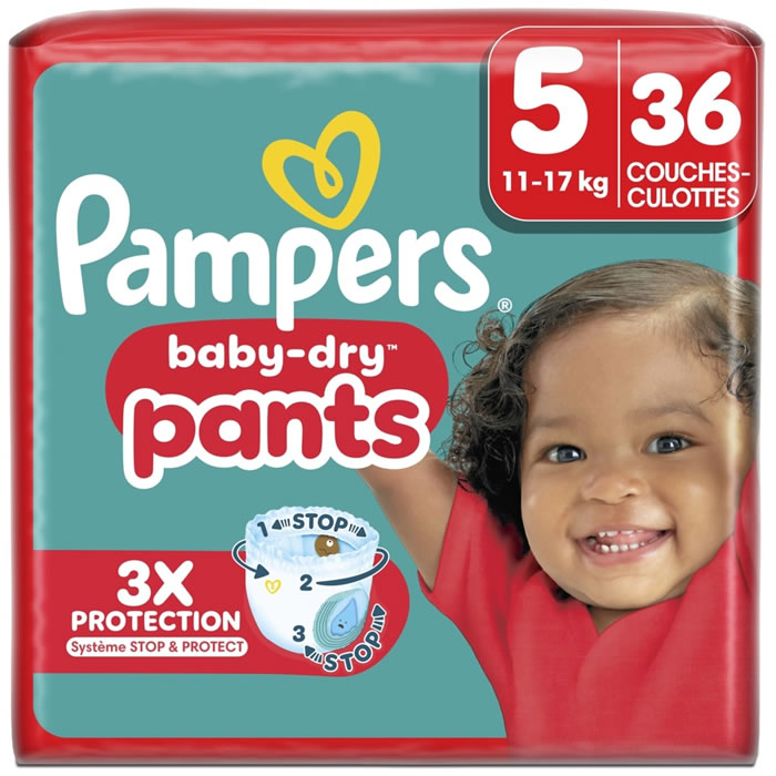 PAMPERS Baby-Dry Pants Couches-culottes taille 5 (11-17 kg)