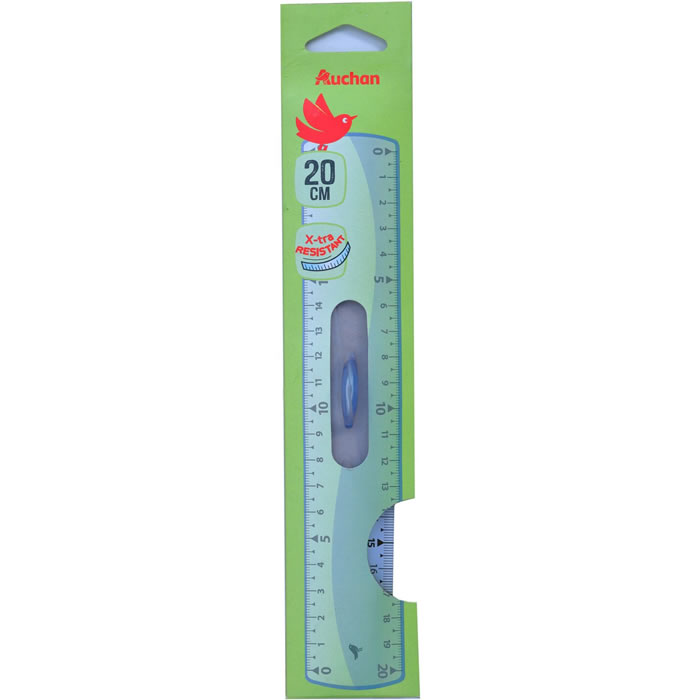 AUCHAN Règle rigide 20 cm