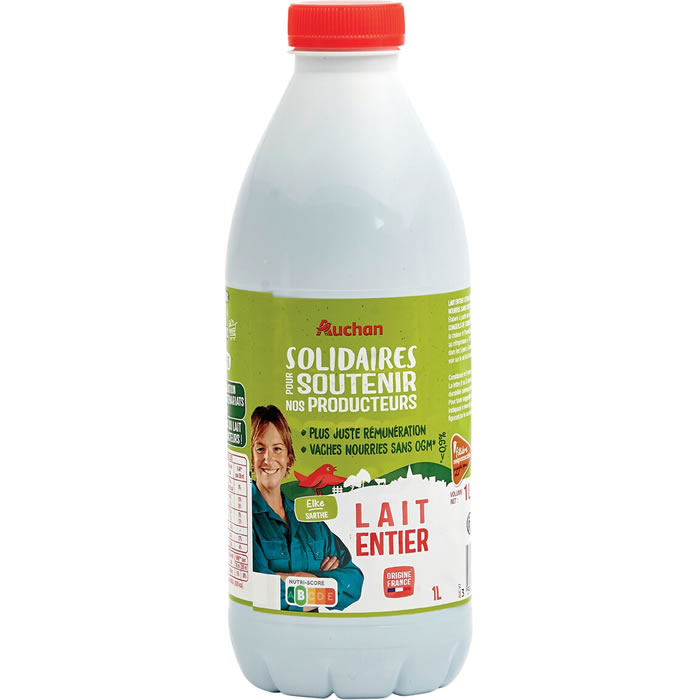 AUCHAN Lait entier UHT