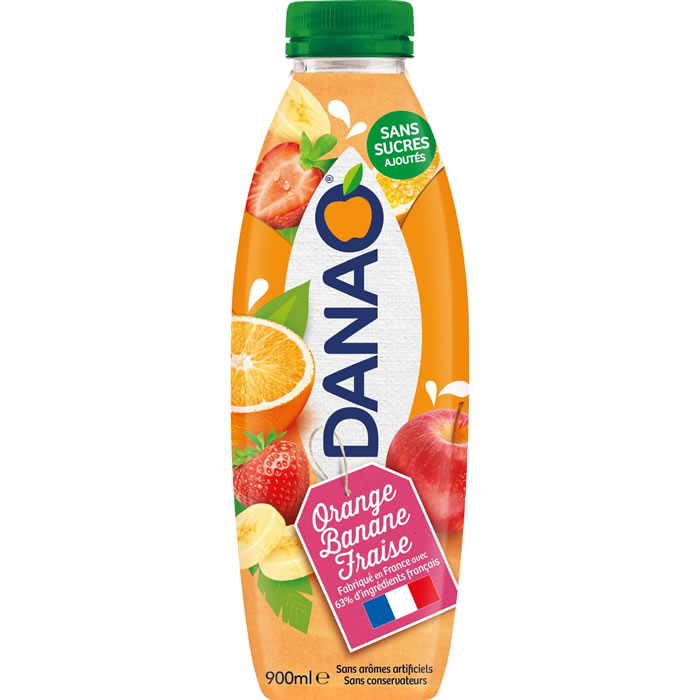 DANAO Jus d'orange, banane, fraise et lait