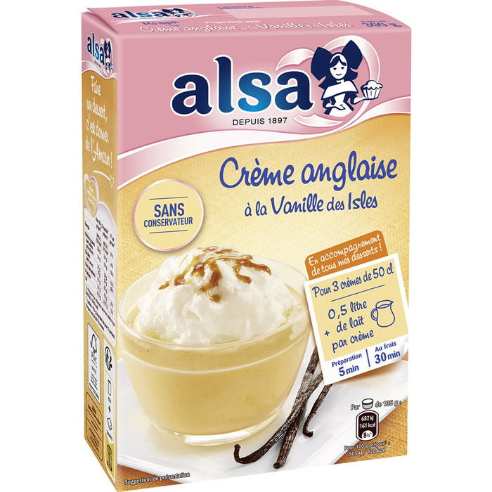 ALSA Préparation pour crème anglaise à la vanille des Isles