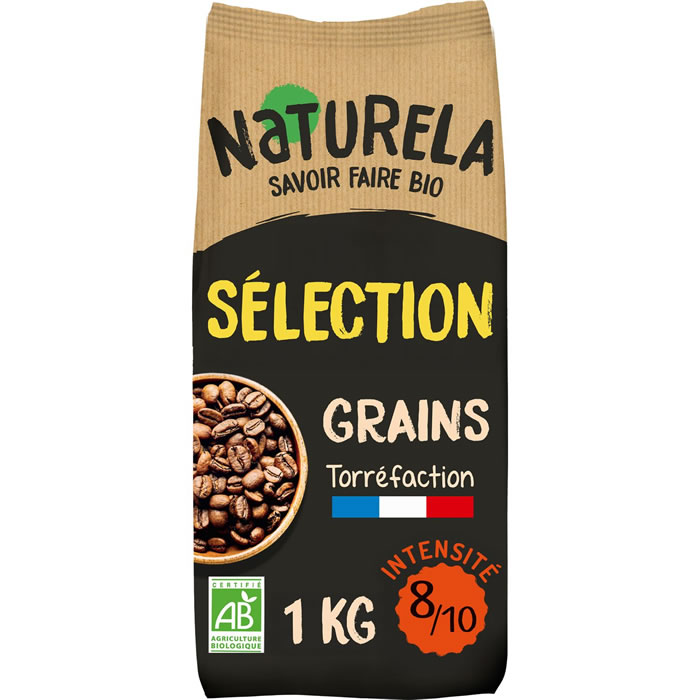 NATURELA Café en grain torréfié N°8 bio