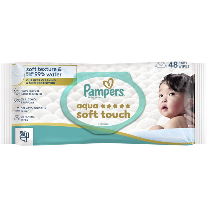 PAMPERS Aqua Soft Touch Lingettes nettoyantes à l'eau