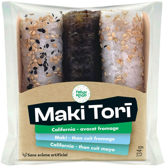 FRESHMOOD Maki Tori Sushi avocat fromage, thon cuit fromage et thon cuit mayo