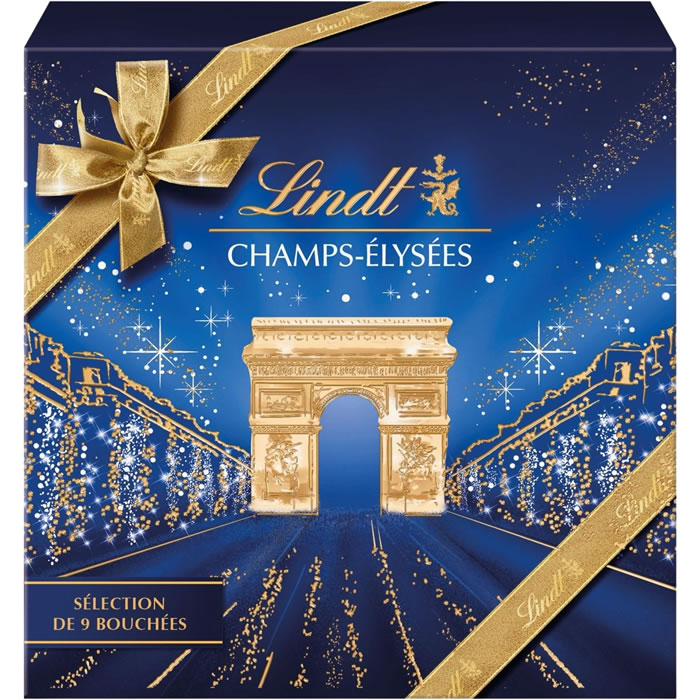 LINDT Champs-Elysées Bouchées au chocolat au lait, noir et blanc