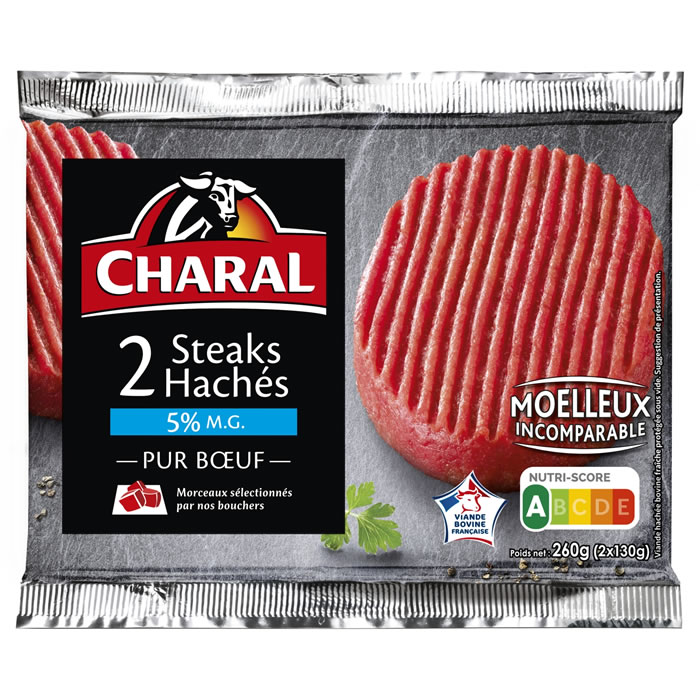 CHARAL Steaks hachés 5% M.G