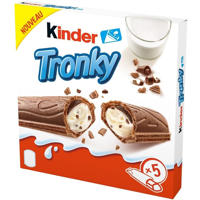 KINDER Tronky Biscuits fourrés au chocolat au lait