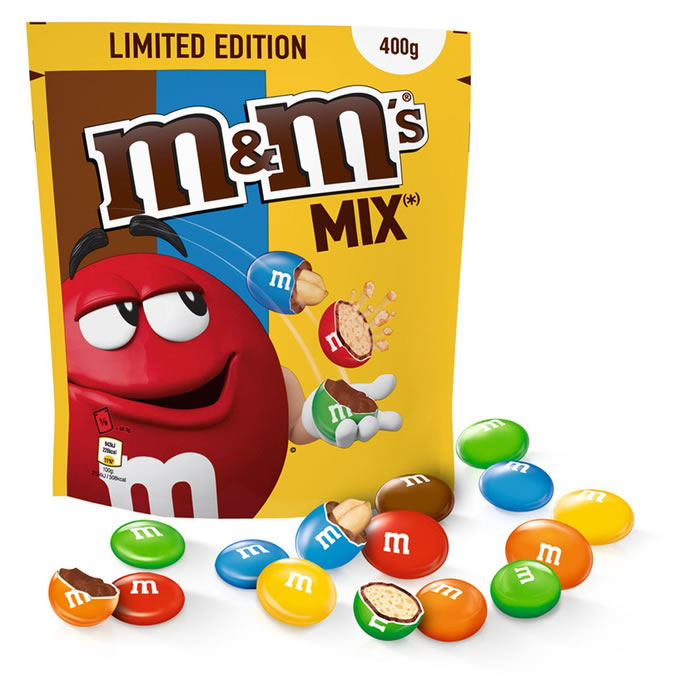 M&M'S Mix Assortiment de cacahètes enrobées de chocolat