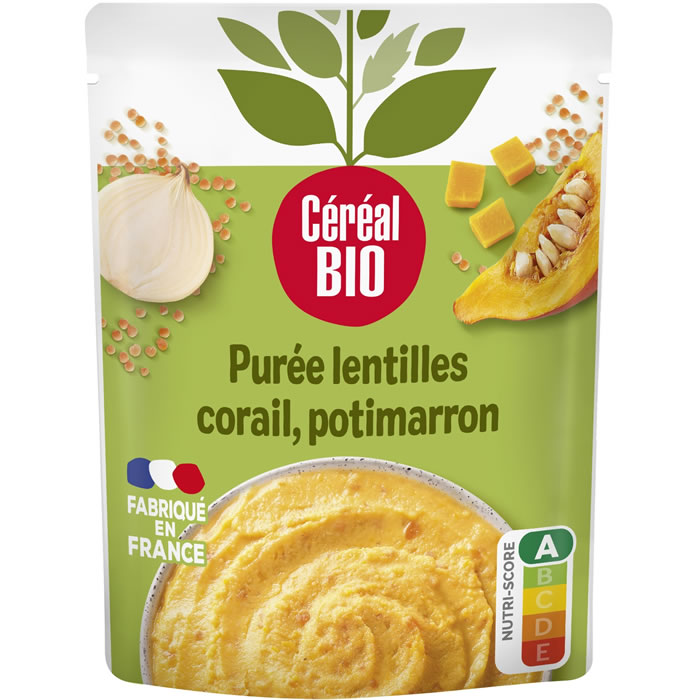 CEREAL BIO Purée de lentille, corail et potimarron micro-onde bio