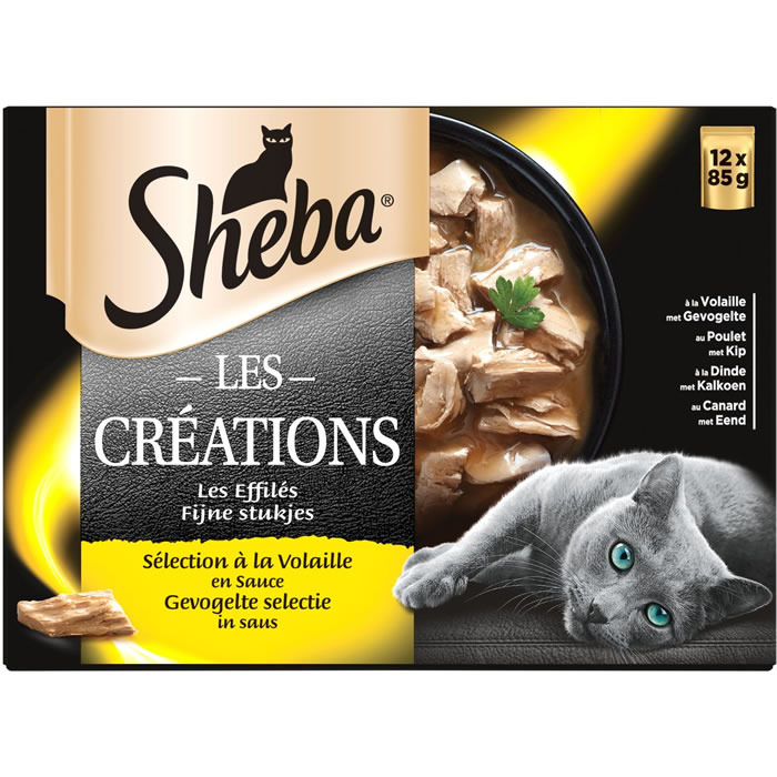 SHEBA : Les Créations - Effilés pour chats à la volaille - chronodrive