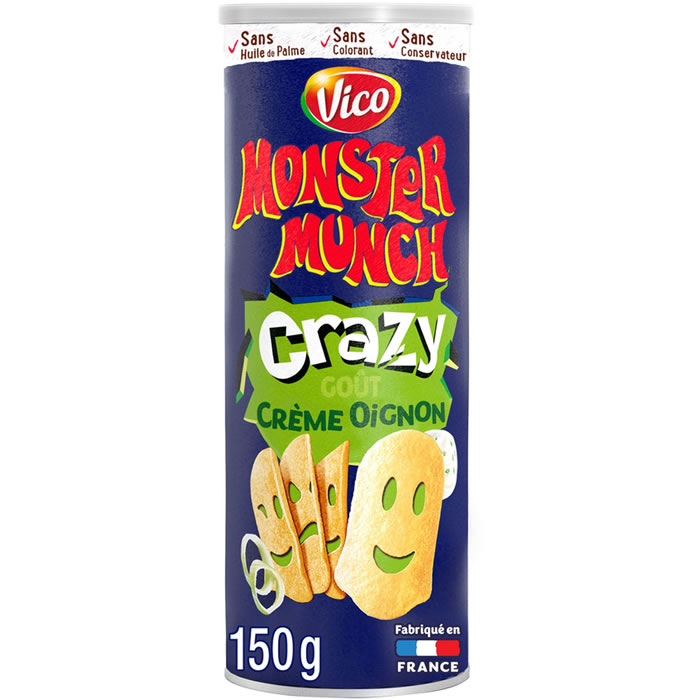 VICO Monster Munch Chips soufflés tuiles crazy goût crème d'oignon