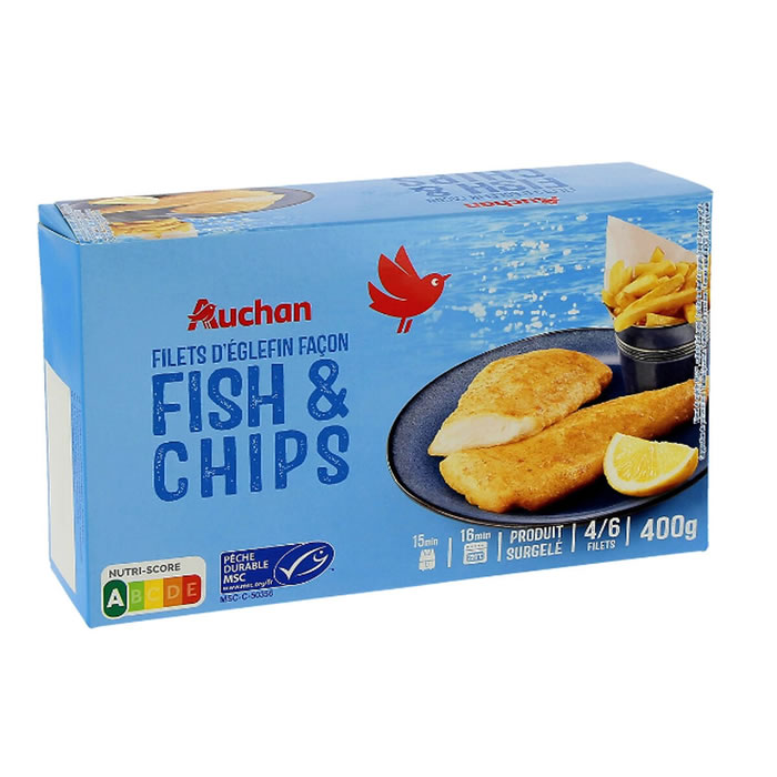 AUCHAN Filets d'églefin façon fish & chips MSC