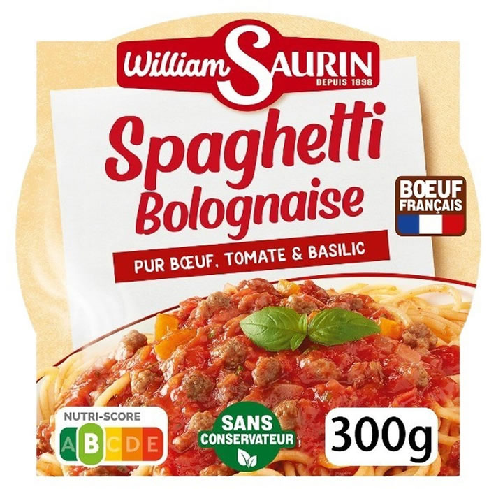 WILLIAM SAURIN Spaghetti à la bolognaise micro-ondes