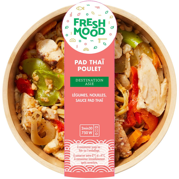 FRESHMOOD Pad Thaï au poulet, légumes et nouilles