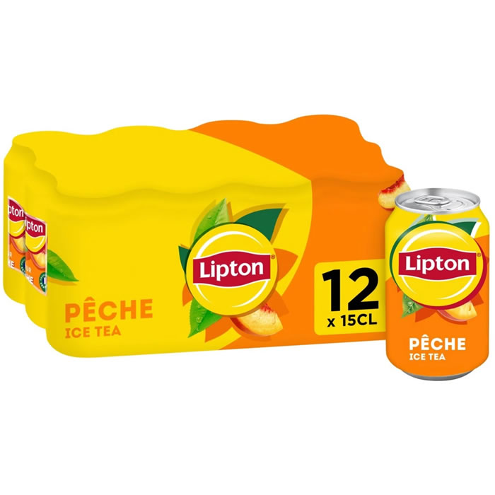 LIPTON Ice Tea Thé noir glacé aromatisé à la pêche