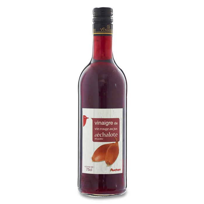 AUCHAN Vinaigre de vin rouge à l'échalote