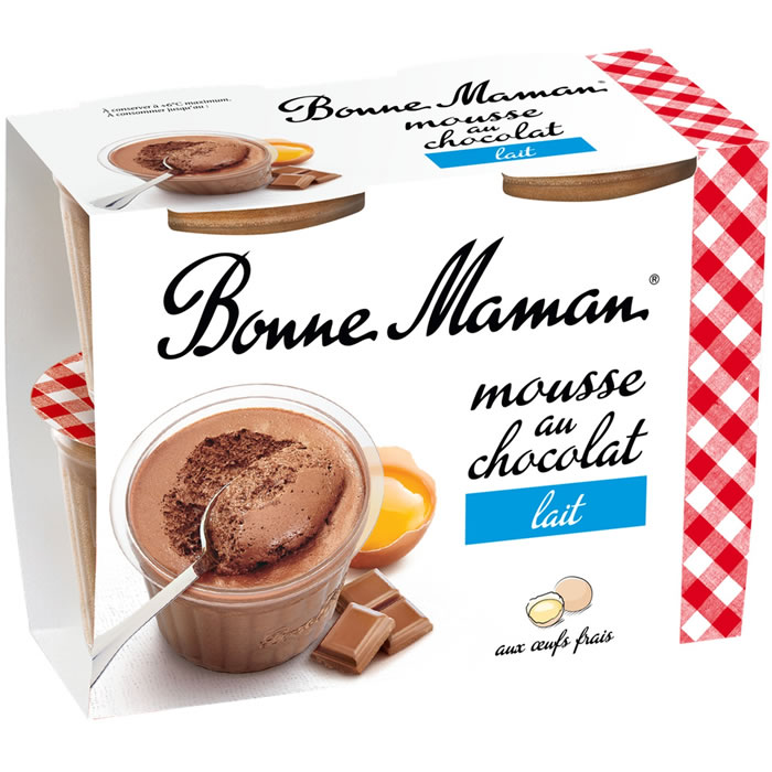 BONNE MAMAN Mousse au chocolat au lait