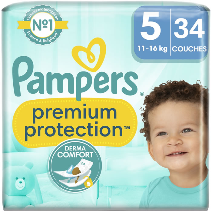 PAMPERS Premium Protection Couches taille 5 (11-16 kg)