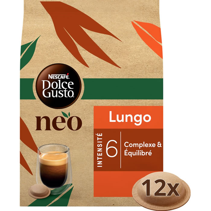 NESCAFE Dolce Gusto Neo Capsules de café long, complexe et équilibré N°6