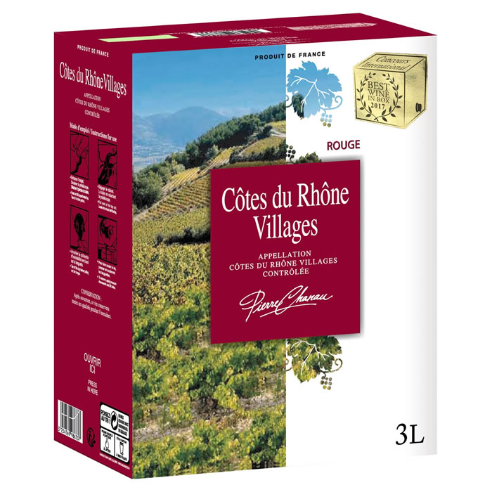 COTES DU RHONE VILLAGES - AOC Pierre Chanau Vin rouge