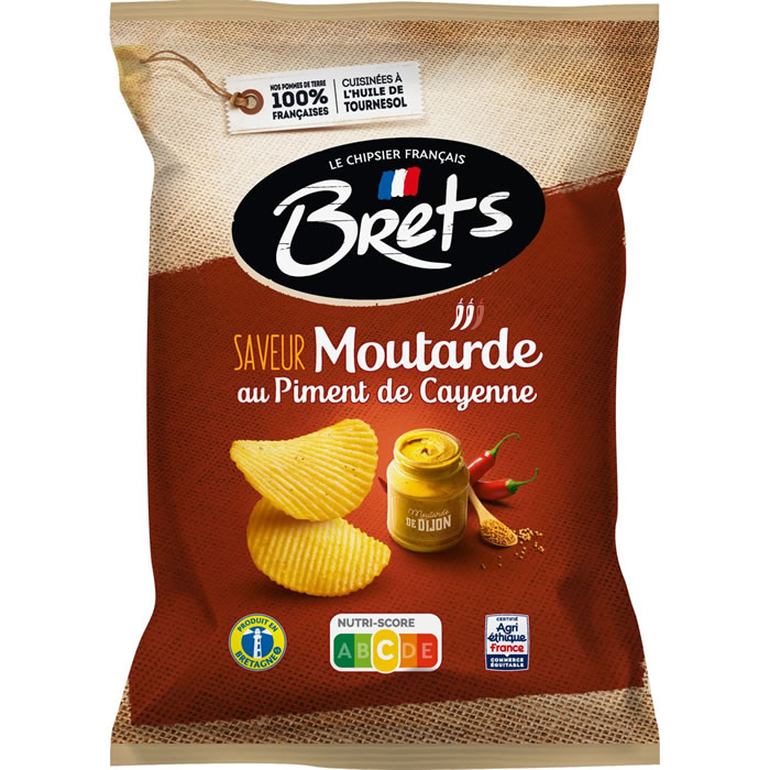 BRET'S Chips goût moutarde au piment de cayenne