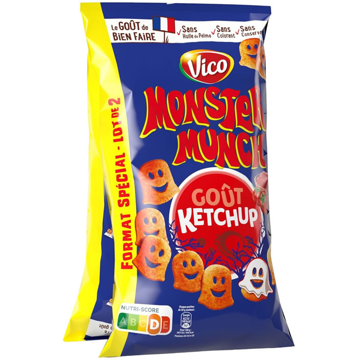 VICO Monster Munch Chips soufflés goût ketchup